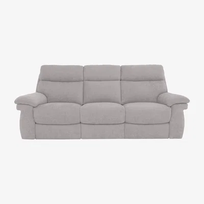 Furniture Village Comfort Story - Serene 3 Seater Fabric Power Recliner Sofa with Drop Down Table and Headrests - Pewter