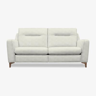 Furniture Village G Plan - Arlo 3 Seater Fabric Sofa - No Recliner - Platinum with Walnut Feet