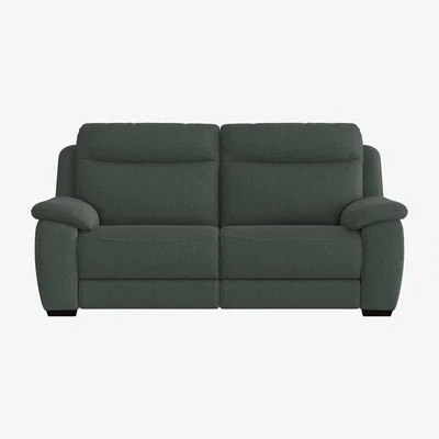 Furniture Village Starlight Express 3 Seater Fabric Recliner Sofa with Power Headrests - Moss Green