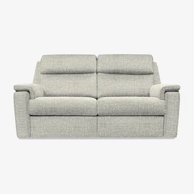 Furniture Village G Plan - Thornbury 3 Seater Fabric Power Recliner Sofa - Waffle Smoke