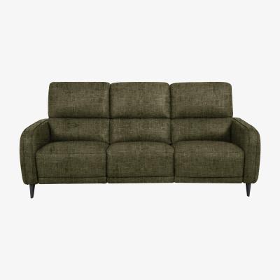 Furniture Village Domicil - Logan 3 Seater Fabric Power Recliner Sofa - Grey Forest