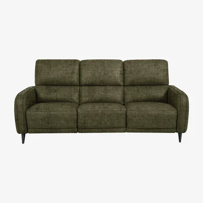 Furniture Village Domicil - Logan 3 Seater Fabric Power Recliner Sofa - Grey Forest