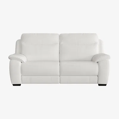 Furniture Village Starlight Express 3 Seater NC Leather Manual Recliner Sofa - NC Star White