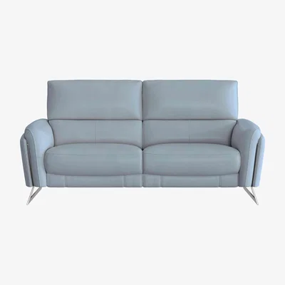 Furniture Village Amarilla 3 Seater NC Leather Sofa - Pearl Blue