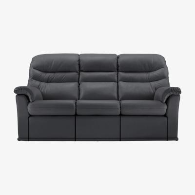 Furniture Village G Plan - Malvern 3 Seater Leather Sofa with Manual Recliner - Cambridge Petrol Blue