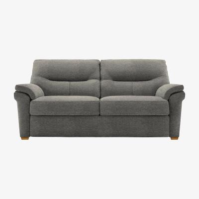 Furniture Village G Plan - Seattle 3 Seater Fabric Sofa with Wooden Feet - Mirage Slate