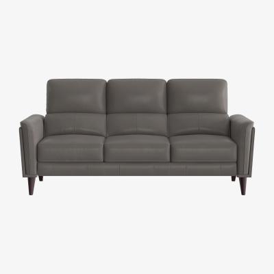 Furniture Village Compact Collection Klein 3 Seater NC Leather Sofa - NC Elephant