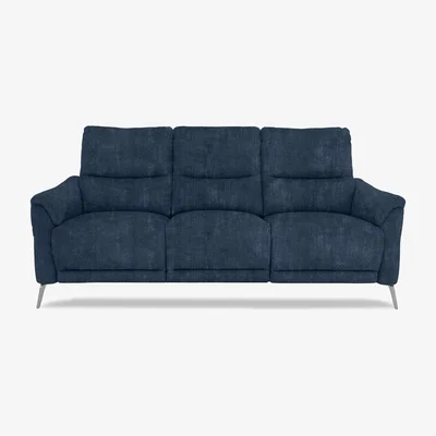 Furniture Village Daytona 3 Seater Fabric Power Recliner Sofa - Heritage Airforce