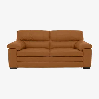 Furniture Village Cozee Leather 2.5 Seater Sofa - Brown- World of Leather