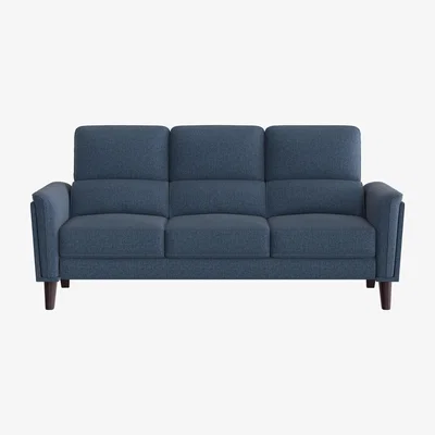 Furniture Village Compact Collection Klein 3 Seater Fabric Sofa - R38 Blue