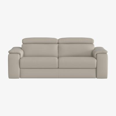 Furniture Village Nicoletti - Davide 3 Seater Leather Sofa - Grey