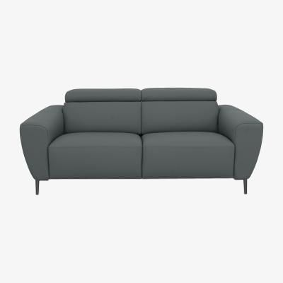 Furniture Village Nicoletti Italia - Milano 2.5 Seater Leather Sofa - Botero Ottanio