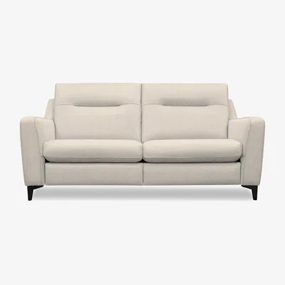 Furniture Village G Plan - Arlo 3 Seater Fabric Sofa - No Recliner - Nebular Blush with Ebony Feet