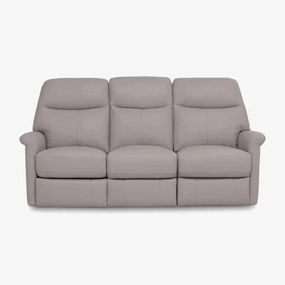 Furniture Village Compact Collection Lille 3 Seater HW Leather Sofa - Feather