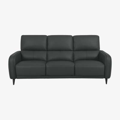 Furniture Village Domicil - Logan 3 Seater Leather Sofa - NN Shale Grey