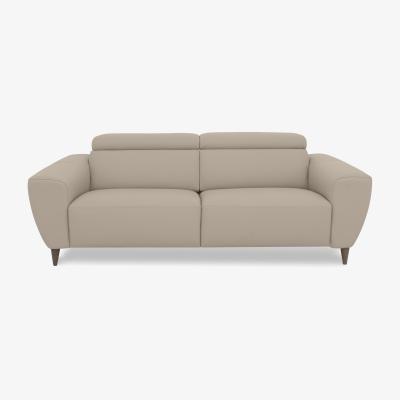 Furniture Village Nicoletti Italia - Milano 3 Seater Leather Power Recliner Sofa - Botera Crema