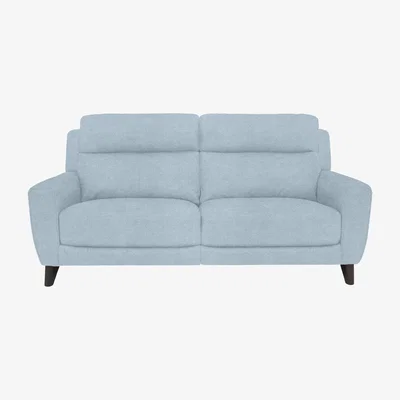 Furniture Village Comfort Story - Zen 3 Seater Fabric Power Recliner Sofa with Headrests - Baby Blue
