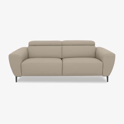 Furniture Village Nicoletti Italia - Milano 3 Seater Leather Power Recliner Sofa - Torello Fango