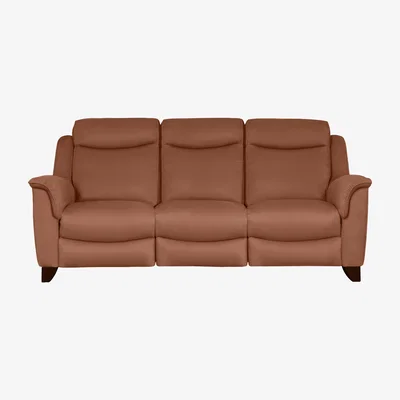 Furniture Village Parker Knoll - Manhattan 3 Seater Leather Power Recliner Sofa - Brown