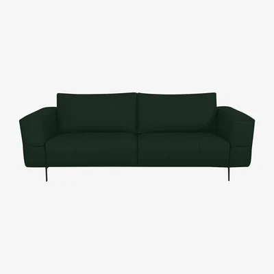 Furniture Village Domicil - Lawson 3 Seater Leather Sofa - NP Dark Forest