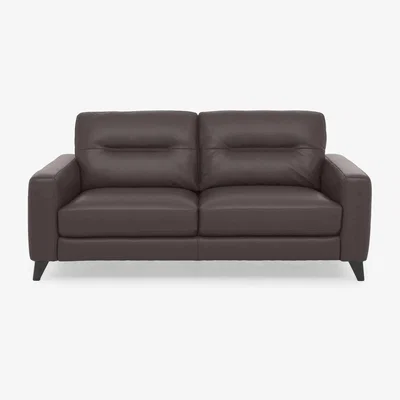 Furniture Village Jules 3 Seater NC Leather Sofa - Charcoal Grey