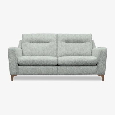 Furniture Village G Plan - Arlo 3 Seater Fabric Power Recliner Sofa - Remco Duck Egg with Walnut Feet