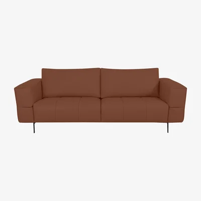 Furniture Village Domicil - Lawson 3 Seater Leather Sofa - NN Cognac