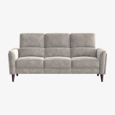 Furniture Village Compact Collection Klein 3 Seater Fabric Power Recliner Sofa with Telescopic Headrests - Grey