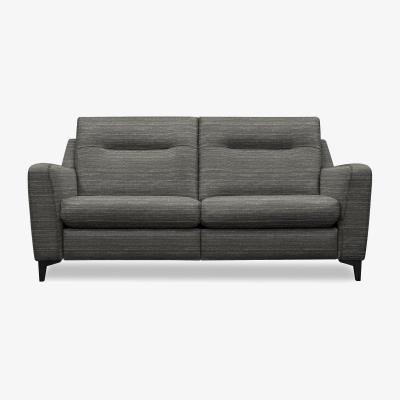 Furniture Village G Plan - Arlo 3 Seater Fabric Sofa - No Recliner - Victoria Slate with Ebony Feet