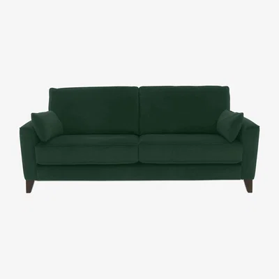 Furniture Village Brondby 3 Seater Fabric Sofa - Emerald Green