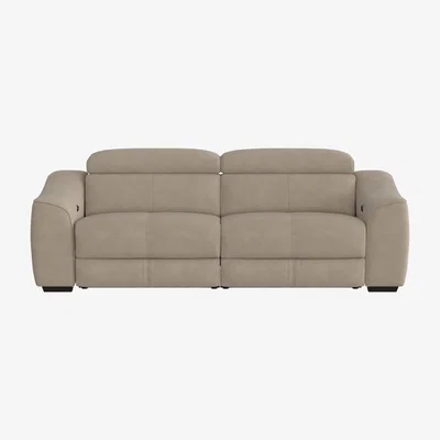 Furniture Village Elixir 3 Seater Fabric Power Recliner Sofa - Beige