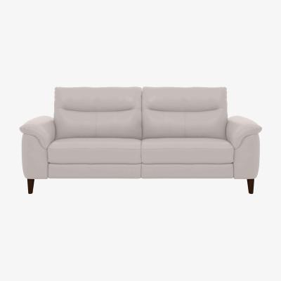 Furniture Village Morgan 3 Seater Leather Sofa - Florida Lead Grey