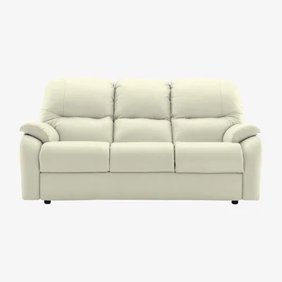 Furniture Village G Plan - Mistral 3 Seater Leather Sofa - Cream