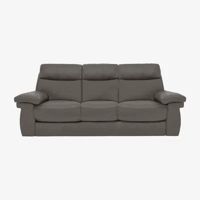 Furniture Village Comfort Story - Serene 3 Seater Leather Sofa - Elephant