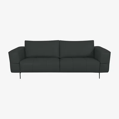 Furniture Village Domicil - Lawson 3 Seater Leather Sofa - NN Shale Grey