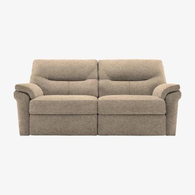 Furniture Village G Plan - Seattle 3 Seater Fabric Power Recliner Sofa with Power Lumbar - Dapple Sparrow