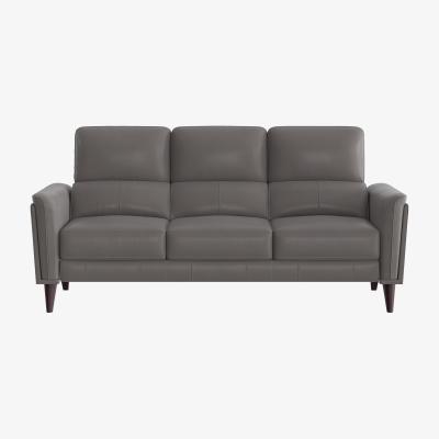 Furniture Village Compact Collection Klein 3 Seater BV Leather Sofa - BV Elephant