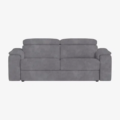 Furniture Village Nicoletti Italia - Davide 3 Seater Fabric Sofa - Selma Topo