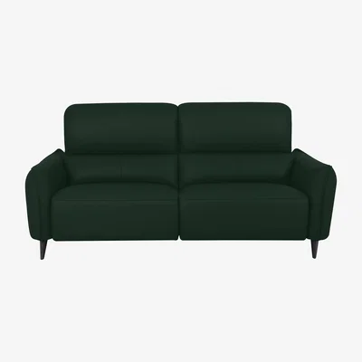 Furniture Village Domicil - Maddox 3 Seater Leather Power Recliner Sofa - NP Dark Forest