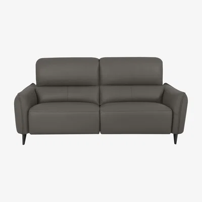 Furniture Village Domicil - Maddox 3 Seater Leather Power Recliner Sofa - NP Elephant Grey