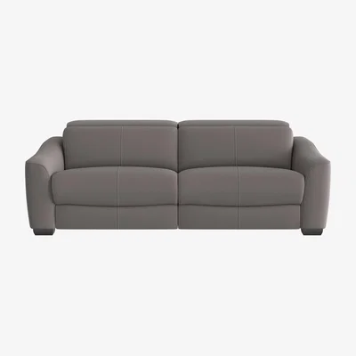Furniture Village Xavier 3 Seater Fabric Sofa with Power Recliner - Elephant