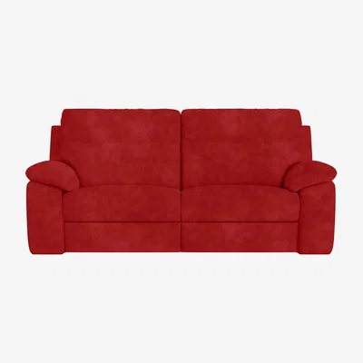 Furniture Village Nicoletti Italia - Pepino 3 Seater Fabric Sofa with Power Recliner - Selma Rosso