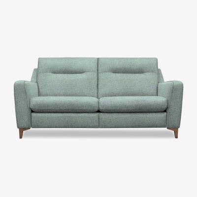 Furniture Village G Plan - Arlo 3 Seater Fabric Sofa - No Recliner - Dapple Kingfisher with Walnut Feet