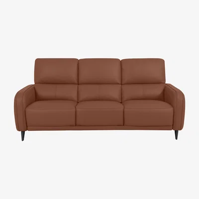 Furniture Village Domicil - Logan 3 Seater Leather Sofa - NN Cognac