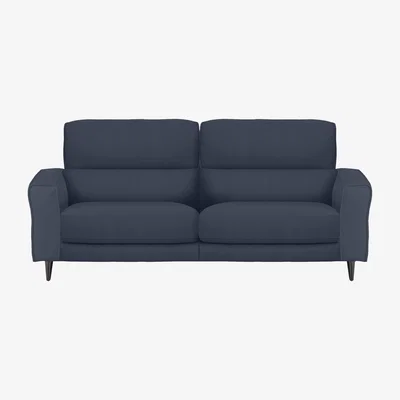 Furniture Village Axel 3 Seater HW Leather Power Recliner Sofa - Ocean Blue