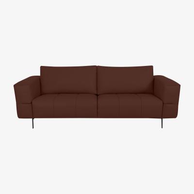 Furniture Village Domicil - Lawson 3 Seater Leather Sofa - NN Saddle Brown