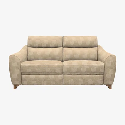 Furniture Village G Plan - Lucca 3 Seater Fabric Power Recliner Sofa - Faro Sand