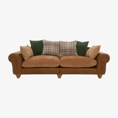 Furniture Village Alexander and James - Lincoln Large Split Frame Scatter Back Sofa - Brown