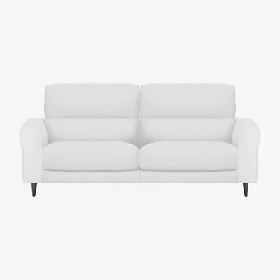 Furniture Village Axel 3 Seater BV Leather Power Recliner Sofa - BV Star White