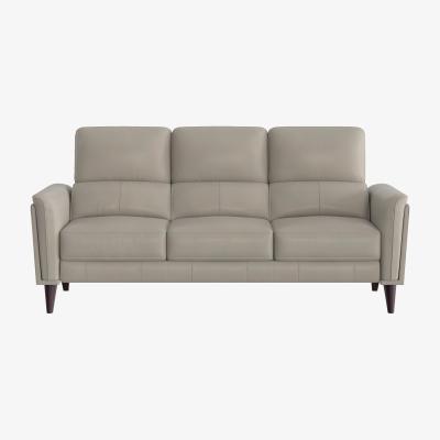 Furniture Village Compact Collection Klein 3 Seater NC Leather Sofa - Feather